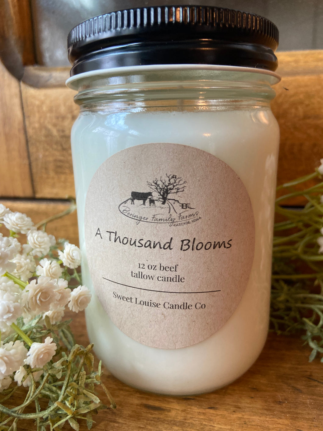 Beef Tallow Candle- Thousand Bloom