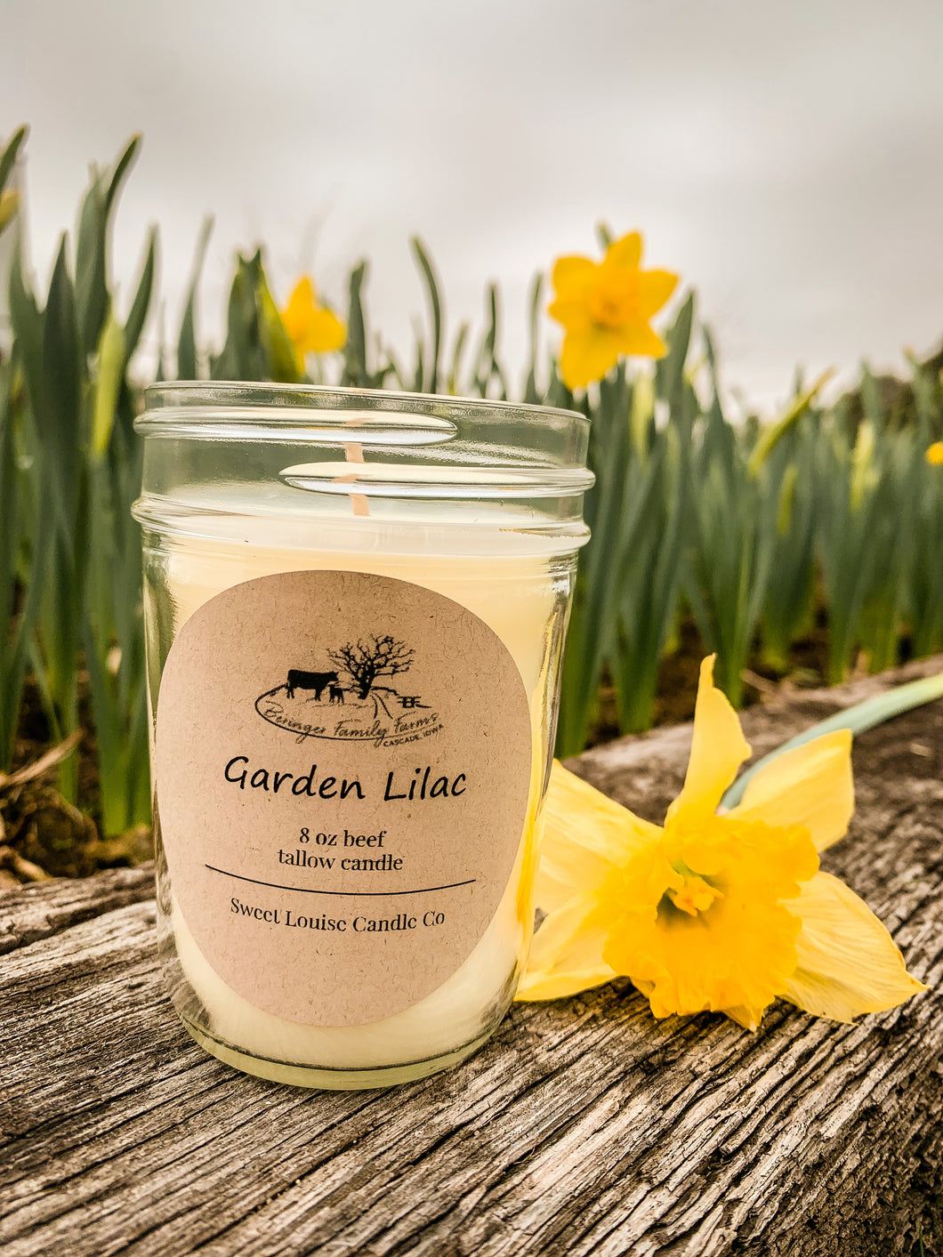 Beef Tallow Candle- Garden Lilac